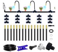 Suyeah Kit d'irrigation goutte à goutte de 15 m, système d'irrigation automatique, système d'irrigation de jardin pliable à 360 °, système d'arrosage réglable et flexible en cuivre pour jardin