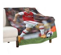 SUYEKON Granit Xhaka - Couverture en flanelle confortable, légère et confortable, pour toutes saisons, pour canapé, 177,8 x 203,2 cm, motif joueur de football suisse