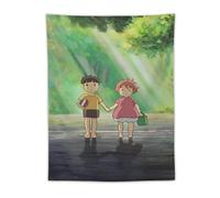 SUYEKON Miyazaki Hayao Affiche du film Anime Ponyo Join Hand Impression Tapisserie murale Art Tapisserie Décoration d'intérieur moderne Idée cadeau 76,2 x 101,6 cm