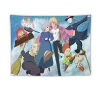 SUYEKON Miyazaki Hayao Poster de dessin animé Hurl S Château en mouvement Tapisserie murale Art mural Impression Cadeau Peinture Tapisseries Œuvre d'art Décoration d'intérieur 76,2 x 101,6 cm
