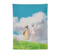 SUYEKON Miyazaki Hayao Poster de dessin animé The Wind Rises Join Hands Impression sur tapisserie murale sur rouleau Décoration d'intérieur familiale pour chambre à coucher 76,2 x 101,6 cm