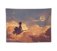 SUYEKON Miyazaki Hayao Poster Kiki Delivery Service Nuages Œuvres d'art murales esthétiques Décoration murale d'intérieur Cadeau 76,2 x 101,6 cm