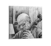 SUYEKON Pablo Casals Poster sur toile représentant violoniste 3-2424 - Décoration murale pour salon - 70 x 70 cm