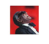 SUYEKON Ray Charles Poster artistique The Pianist 10 - Impression sur toile - 30 x 30 cm