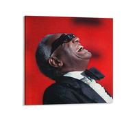 SUYEKON Ray Charles Poster sur toile représentant le pianiste 10 - Décoration murale moderne - 30 x 30 cm