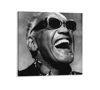 SUYEKON Ray Charles Poster sur toile représentant le pianiste 2-2424 Impression sur toile Décoration d'intérieur moderne 30 x 30 cm