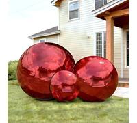 SUYOCHIC - Lot de 3 ballons gonflables rouges avec pompe, ballons à bulles réutilisables pour grands événements, boule disco en PVC pour fête, concert, scène, décoration de mariage (20