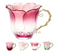 SUYOIKHGMN Cette tasse à café fabriquée à la main présente une poignée en forme de vigne et un motif floral, ce qui en fait un choix idéal pour les amateurs de café.