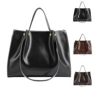 SUYOIKHGMN Grand sac cabas en similicuir, style rétro automne/hiver, avec fermeture éclair et bandoulière. Élégant et décontracté, il est idéal pour les trajets quotidiens.