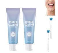 SUYOIKHGMN Kit de Gel nettoyant pour la Langue (avec Brosse), Gratte-Langue pour Adulte, Pratique et Facile à Utiliser pour Une haleine fraîche