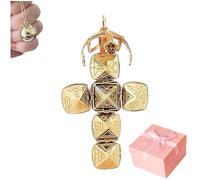 SUYOIKHGMN Pendentif sphérique transformable maçonnique miniature, pendentif maçonnique vintage pliable, design sphérique en croix, convient aux hommes et aux femmes.