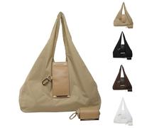 SUYOIKHGMN Sac fourre-tout avec porte-clés, mini-sac extensible en cuir, léger et grande capacité, idéal pour le shopping, les voyages et les sorties quotidiennes.