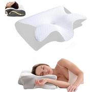 SUYOPPM cervimed Oreiller Médical Ergonomique Oreiller Ergonomique Cervical 2 en 1 en Mousse à Mémoire de Forme - Orthopédique pour Dormir sur Le Dos et sur Le Côté