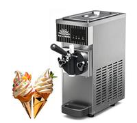 SUYUDD Machine À Glace Molle pour La Maison, 450 W/750 W, 220 V, Machine À Glace Molle À Saveur Unique avec Pré-Refroidissement, Nettoyage Automatique, Trémie De 1 L pour Restaurants Et Snack-Bars