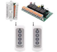 SUYUKUFU 12V 24V 36V Interrupteur Sans Fil de Connecteur Electrique,4 Canaux Telecommande Relais 12V-36V 10A Interrupteur va et Vient Moteur Porte de Garage Portail (Blanc)