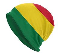 Suyxkop Bonnet tricoté avec Drapeau de la Jamaïque - Bonnet en Tricot - Bonnet Souple et Chaud pour Jogging, Cyclisme - pour Adulte - Femme et Homme, Drapeau Rasta jamaïcain Vert, Jaune et Rouge