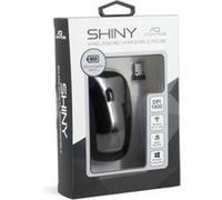 Suza Advance Shiny - Souris - droitiers et gauchers - optique - 3 boutons - sans fil - 2.4 GHz - récepteur sans fil USB - noir G