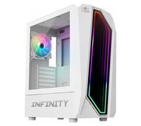 Suza Spirit of Gamer INFINITY - Artic Edition - medium tower - ATX - panneau latéral fenêtré (acrylique) - pas d'alimentation (ATX / EPS) - blanc - USB/Audio/Mic