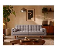 Bestmobilier - Suzanne - Banquette 2 Places Convertible clic-clac en Tissu texturé, Gris Clair