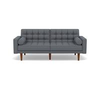 Suzanne - Banquette 2 places convertible clic-clac en tissu texturé - Gris clair