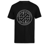 Suzetee Crass - There is NoAuthority But Yourself T-Shirt Noir À Manches Courtes pour Hommes