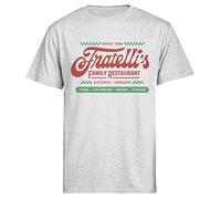 Suzetee Fratellis Restaurant Goonies Astoria Oregon T-Shirt Gris À Manches Courtes pour Hommes