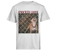 Suzetee Knocked Loose Pop Culture T-Shirt Gris À Manches Courtes pour Hommes