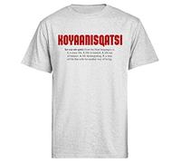 Suzetee Koyaanisqatsi T-Shirt Gris À Manches Courtes pour Hommes