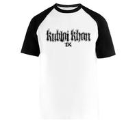 Suzetee Kublai Khan TX T-Shirt Blanc À Manches Courtes T-Shirt De Baseball Unisexe