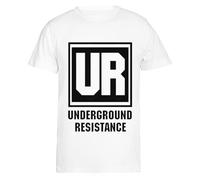 Suzetee Underground Resistance T-Shirt Blanc À Manches Courtes T-Shirt Homme