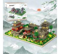 Suzhou Ensemble Blocs Construction, 3930 Pcs Architecture Mini Bloc Construction avec éclairage LED, Blocs Construction Style Chinois, Set de Construction Modèle de Collection pour Adultes, Enfants