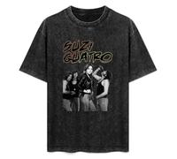 Suzi Quatro Suzi Quatro'73 Hard Rock Black and White T T-Shirt Black XXL