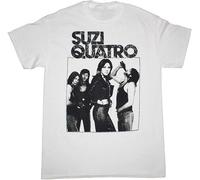 Suzi Quatro Suzi Quatro'73 Hard Rock The Pleasure Seekers New White T-Shirt Mens