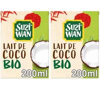 SUZI WAN BIO Lait de Coco 200ml (Lot de 2)