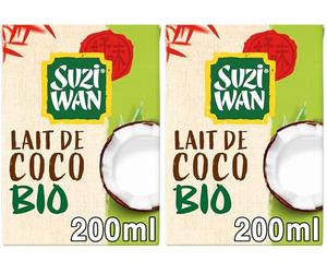 SUZI WAN BIO Lait de Coco 200ml (Lot de 2)