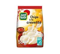 SUZI WAN - Chips de Crevettes ASC - Légères et Croustillantes · Spécialiste Asiatique - le sachet de 50g - Le Lot De 4