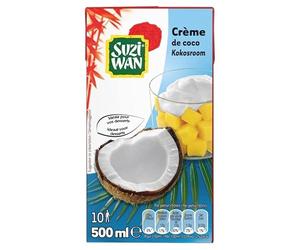 SUZI WAN - Crème De Coco 500Ml - Faites voyager vos papilles avec cette délicieuse crème de coco - Explorez les saveurs dAsie ! - Lot De 3