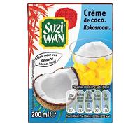 SUZI WAN - Crème de Coco Onctueuse et Authentique, 200ml - Lot De 4