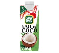 Suzi Wan Lait de Coco 330ml - Raffiné, Crémeux et Authentique - Saveurs Asiatiques - Pratique Bouteille Refermable - Le Lot De 3