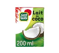 SUZI WAN - Lait de Coco Crémeux pour Recettes Exotiques, Saveur Naturelle Intense (200 ml) - Lot de 4 - vendu par Lot