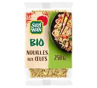 SUZI WAN - Nouilles aux Œufs Bio, Texture Fondante et Saveur Authentique (Sachet 250g) - Lot de 4 - vendu par Lot