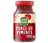 Suzi Wan Purée de Piments 100g | Purée de piments forts, idéale pour relever vos plats asiatiques et leur apporter une touche épicée. Pot de 100g.