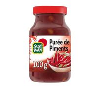SUZI WAN Purée de Piments Forts en Bocal de Verre 100 g, Sauce Épicée pour Nouilles, Soupes et Plats Asiatiques - Lot de 4