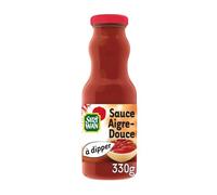 SUZI WAN - Sauce Aigre-Douce à Dipper - Végétariens · Poivron Rouge et Poivron Vert · Gingembre · Idéale pour Accompagner Nems et Raviolis Asiatiques - La Bouteille de 330g - Le Lot De 4