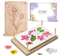 Suziko Grand kit de presse à fleurs pour adultes et enfants - Kit de préservation de fleurs et de plantes - Mesure 27,4 x 17,5 cm - Arts et travaux manuels pour adultes - Presse à feuilles et presse à