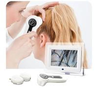 SUZLAZYR Analyseur de Peau et de Poils, Écran LCD HD de 7 Pouces Machine d'analyse de la Peau 50X/200X Détecteur de follicules pileux et de Cuir chevelu pour Une Utilisation en Salon à Domicile