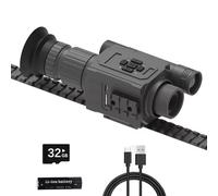 SUZLAZYR Lunette de Vision Nocturne numérique NK008 pour la Chasse, Lunette de visée Infrarouge HD 1080p, caméra monoculaire, Zoom numérique x5, Illuminateur Infrarouge 850° intégré
