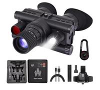 SUZLAZYR Vision nocturne 4K pour adultes, jumelles pour vision nocturne de tête NVG infrarouge avec 4 modes de couleur, grossissement 8X pour la surveillance en camping