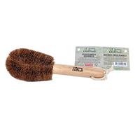 Suztain Brosse à Vaisselle en cosse de Noix de Coco avec Manche en Bois et Caoutchouc