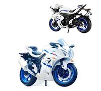 Suzuki GSX-R1000 1:12 Réservoir De Carburant En Alliage Moulé Sous Pression Modèle Réduit De Moto Réplique De Moto Sportive Accessoire Photographique Cadeau(White)